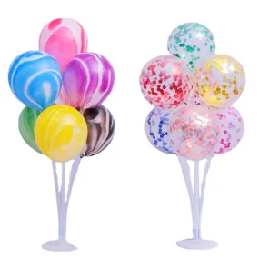 1Set 7 Tubes Balloon Stand Balloon Holder Column Confetti Balloons Baby Shower Birthday Party Wedding Xmas Decoration Supplies