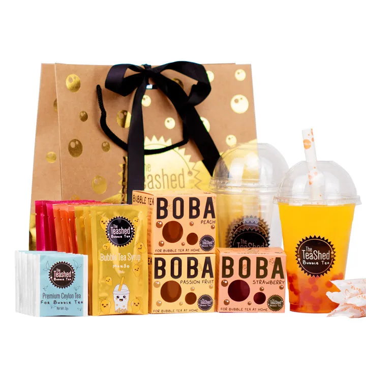 Bubble Tea Kit Gift Set with Syrup – 9 Servings