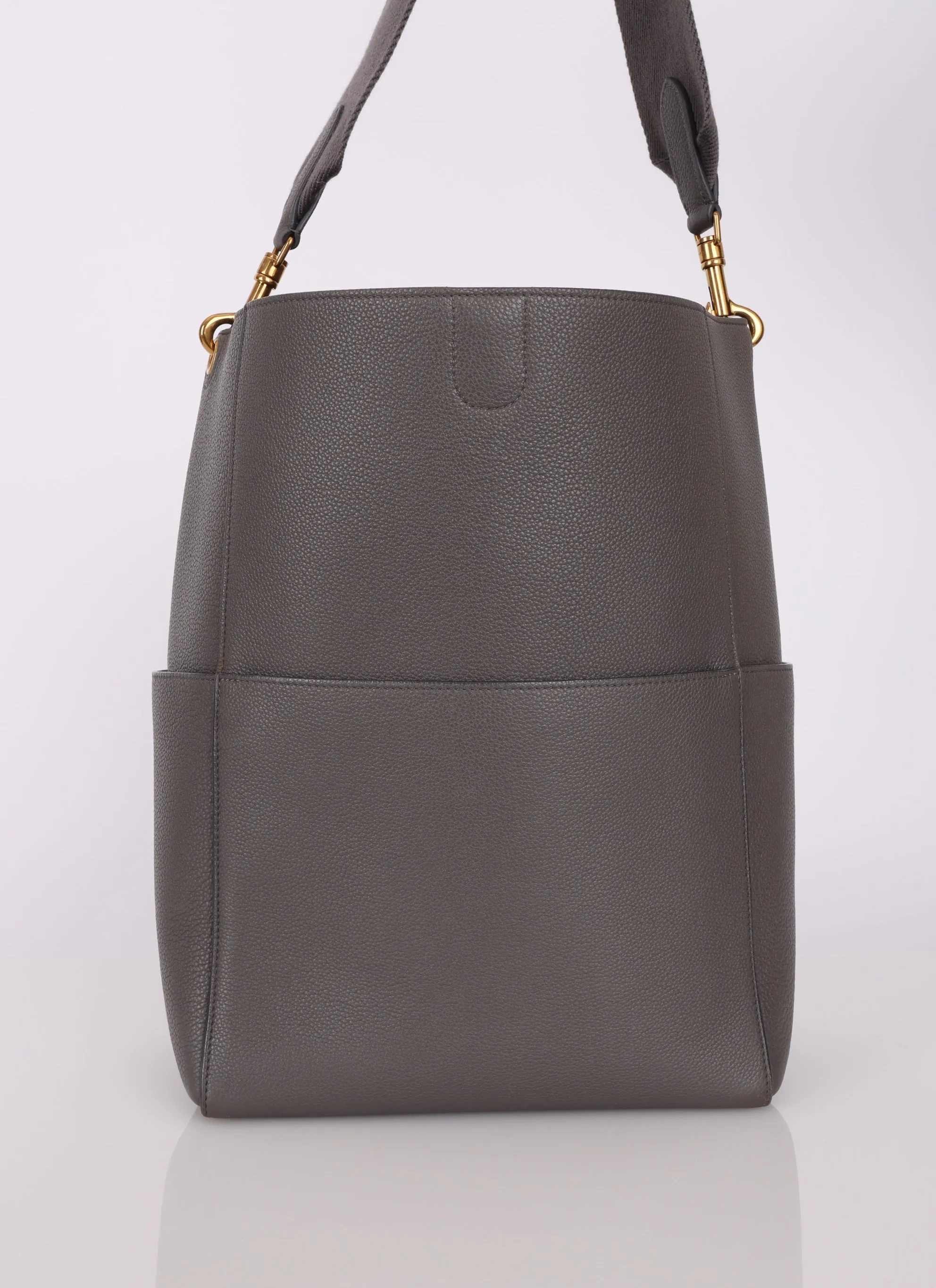Celine Leather Medium Sangle Tote