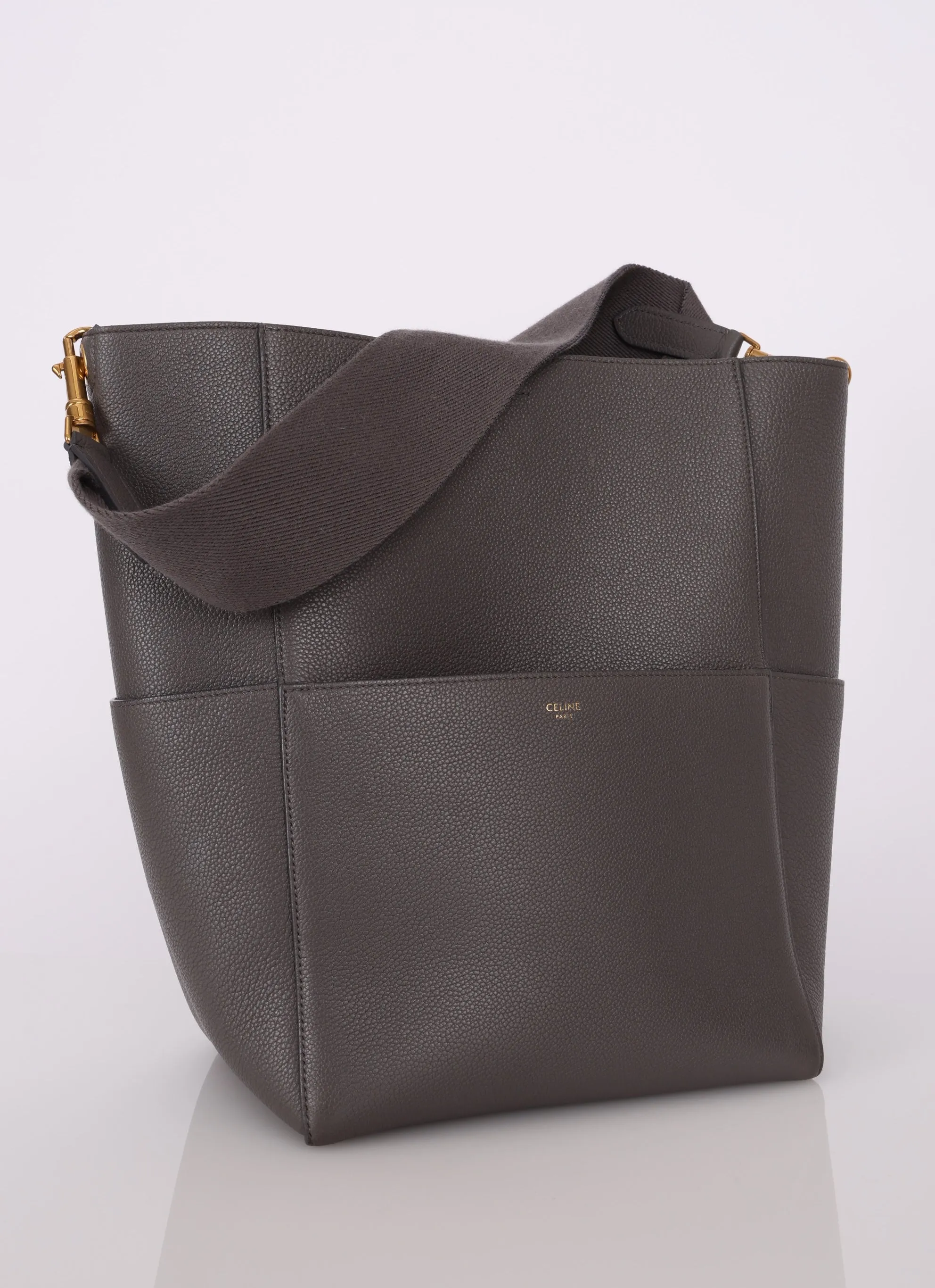 Celine Leather Medium Sangle Tote