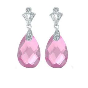 Dauphine Pink Teardop Earrings