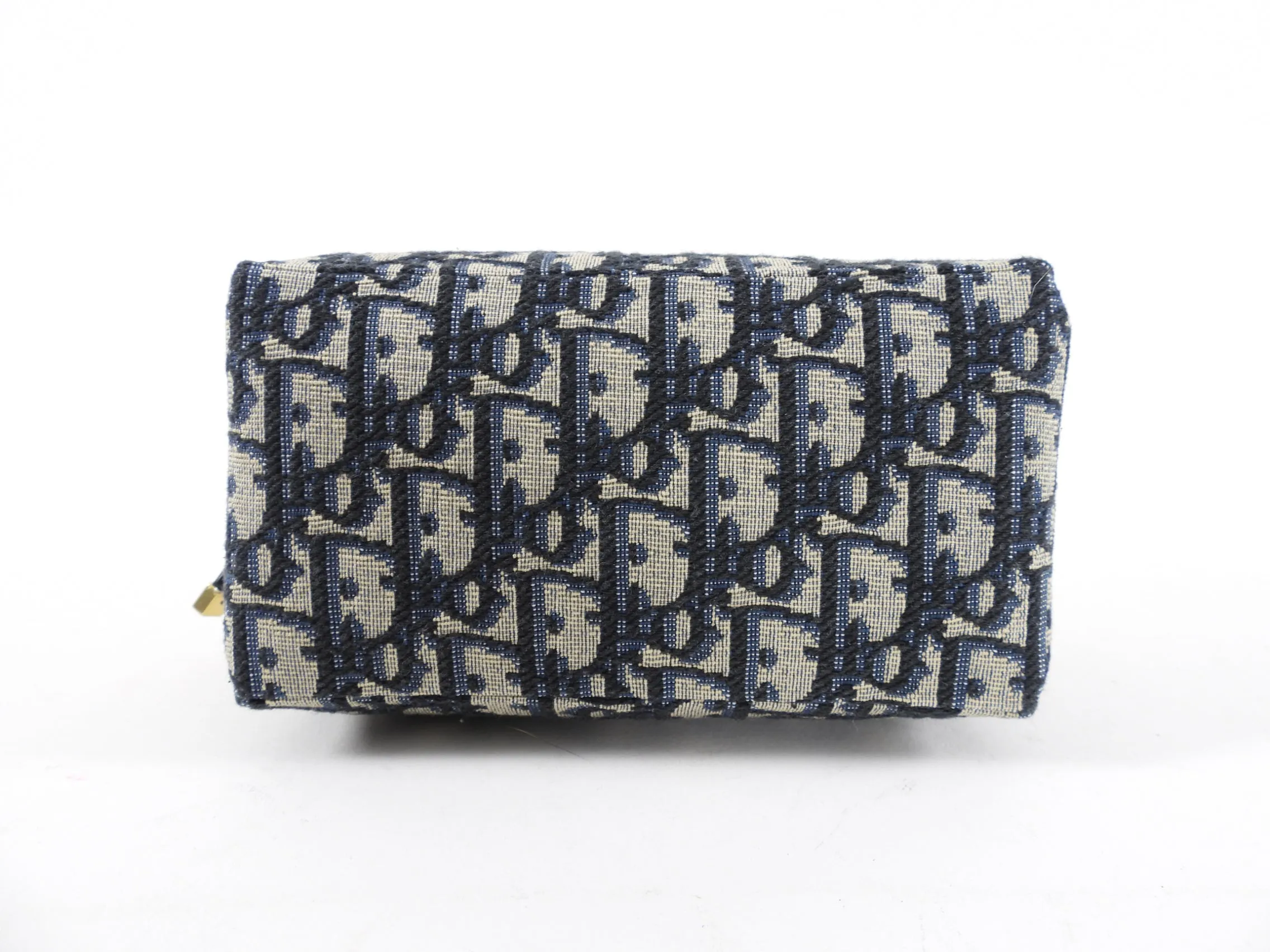 Dior Navy Monogram Oblique Jacquard Vanity Travel Pouch