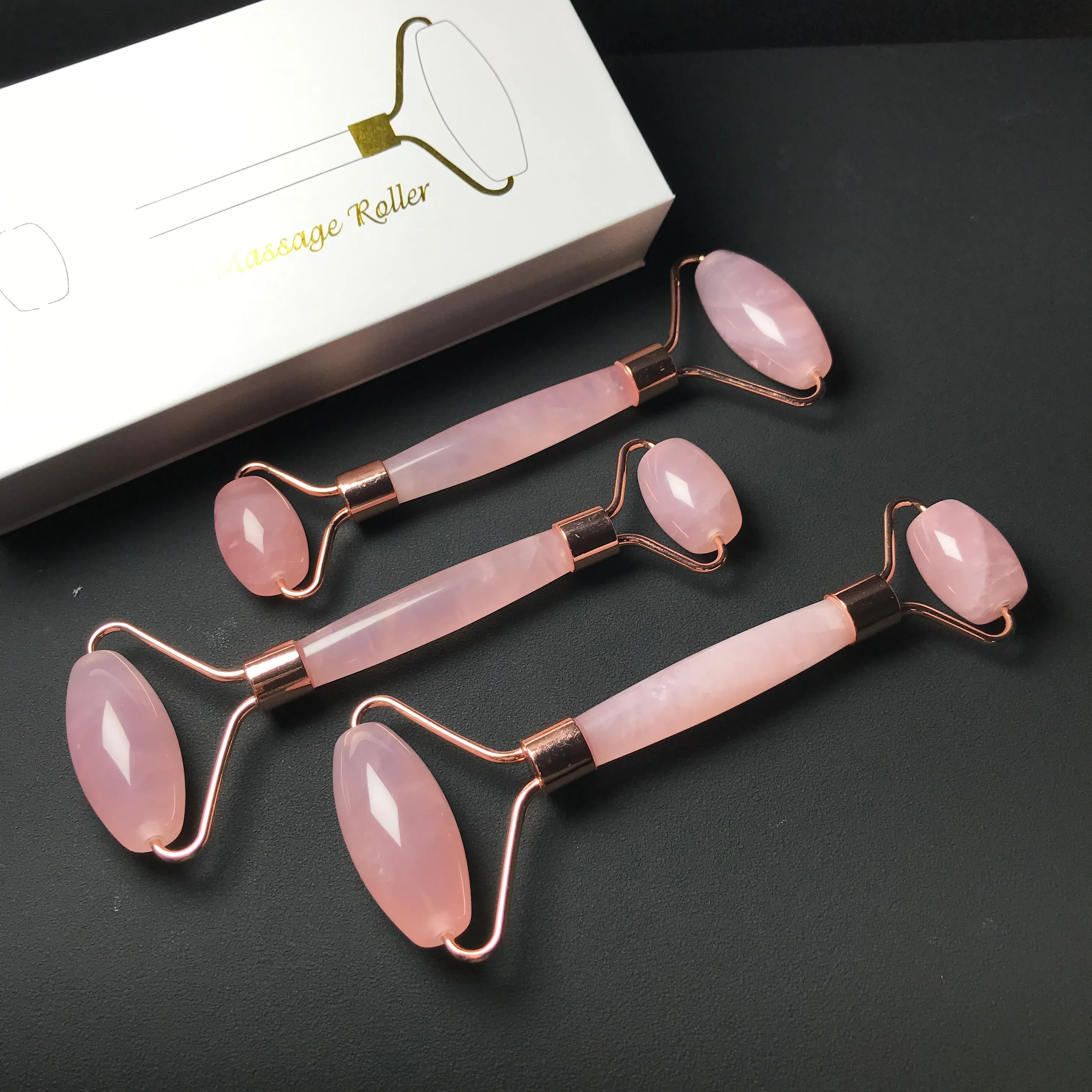 Genuine Rose Quartz Facial Massage Roller | High-quality Crystal Natural Health Product