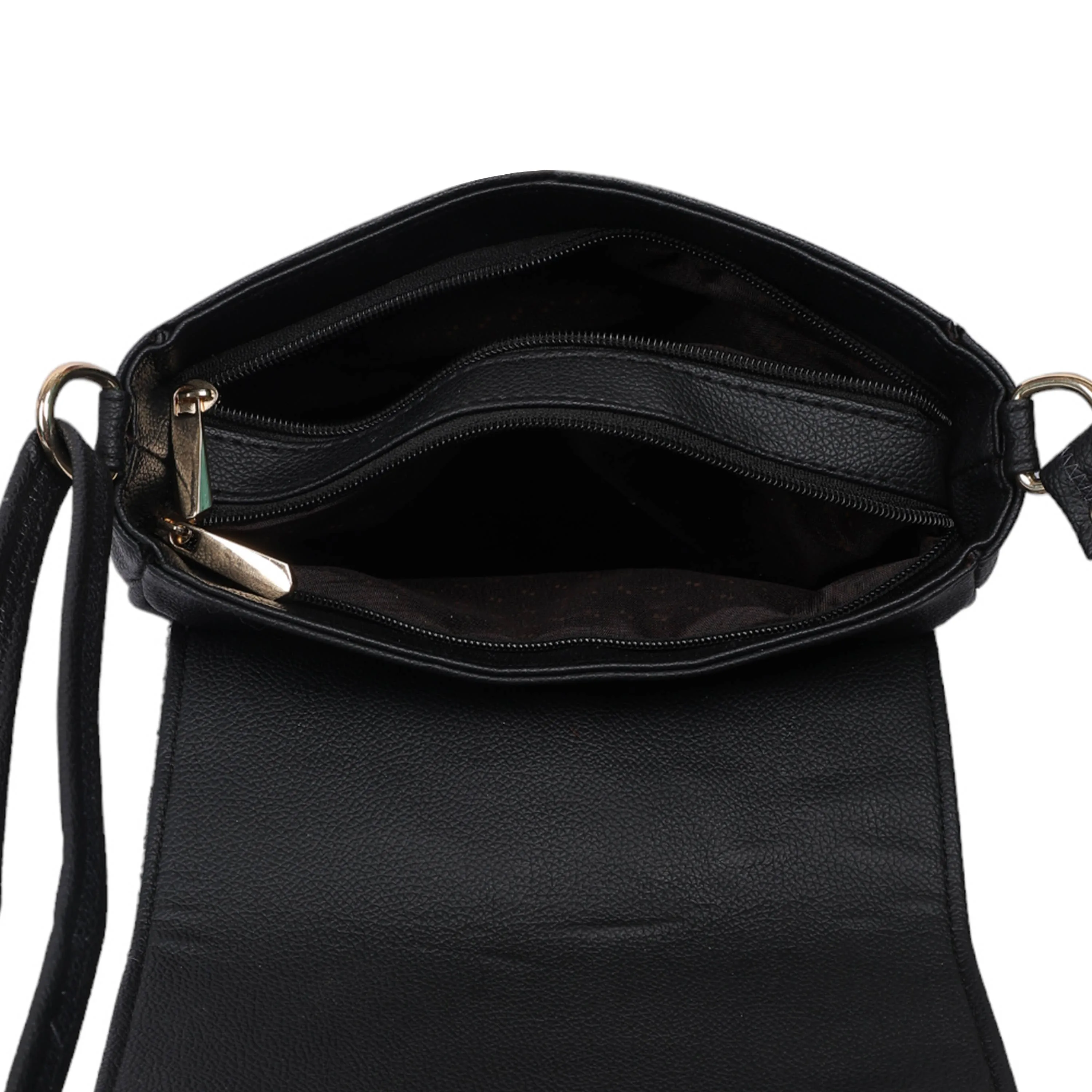 Harris Tweed Cross Body Saddle Bag Navy Blue