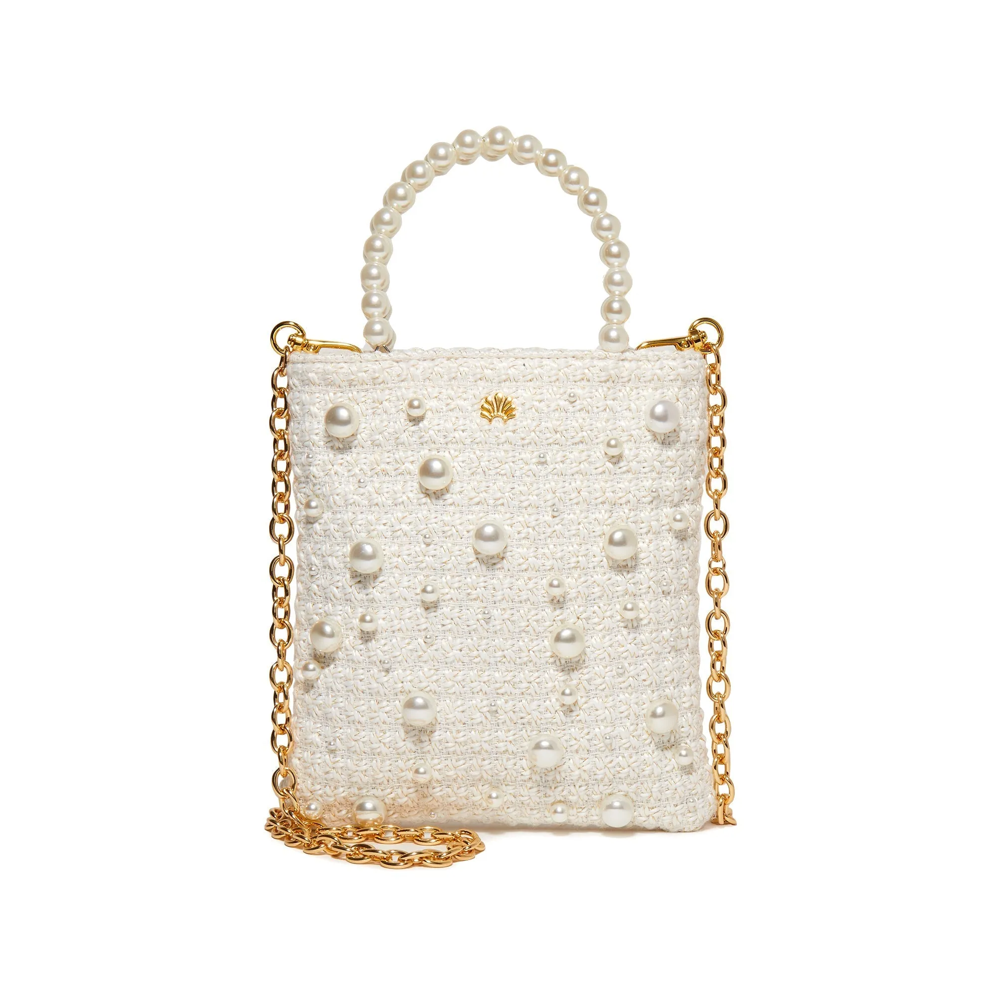 IVORY PALOMA PEARL TWEED CROSSBODY