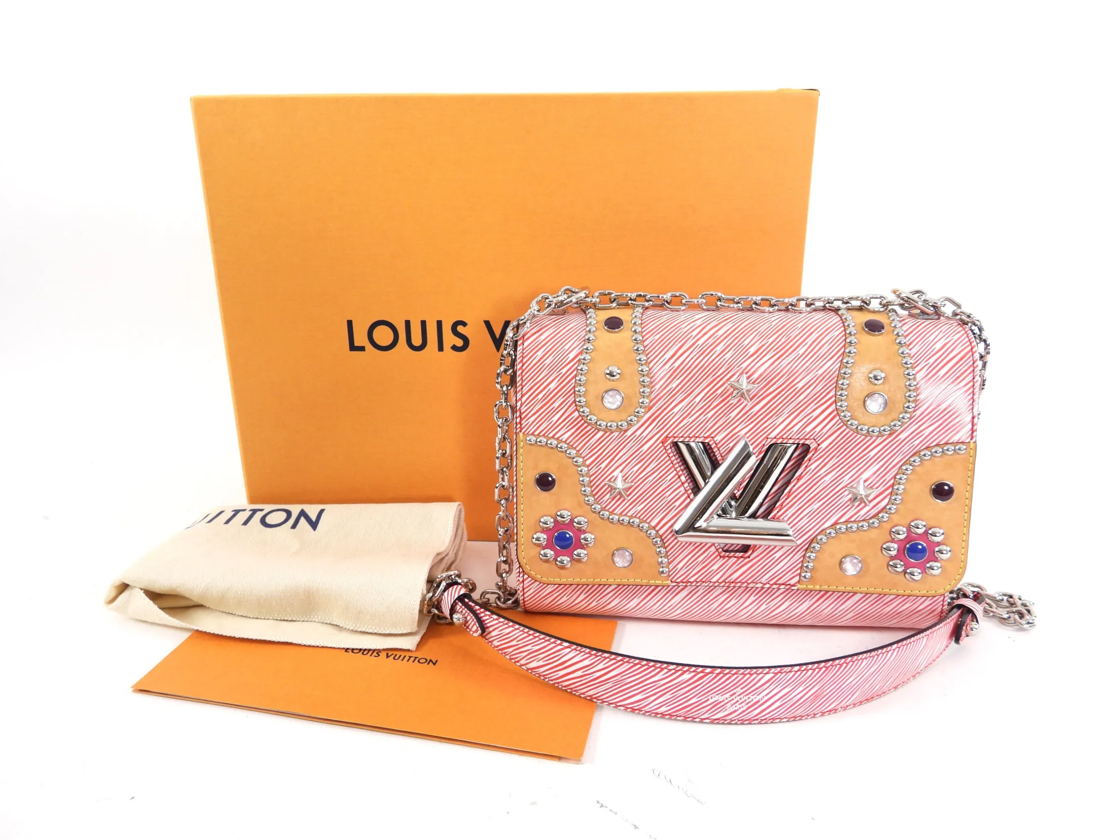 Louis Vuitton Red Epi Stud Limited Edition Twist MM Bag