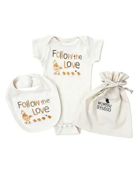 ONESIE & BIB SET - FOLLOW THE LOVE