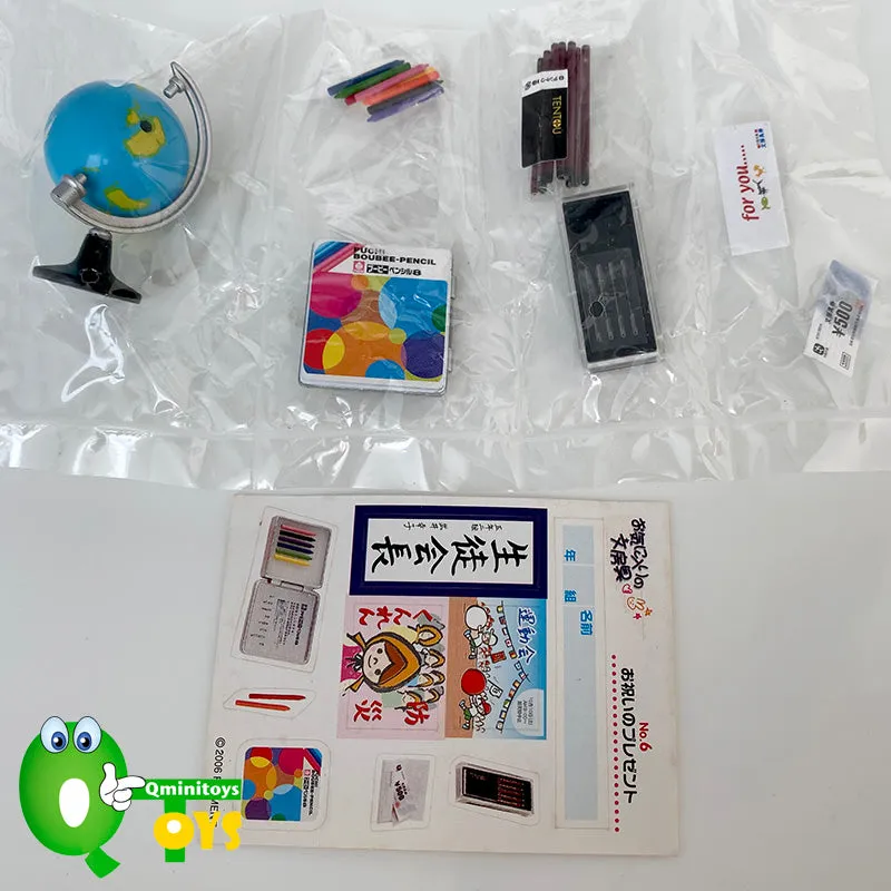 Rare 2006 Re-Ment Student Stationery Full Set of 10 pcs (Without boxes) <Free Shipping>