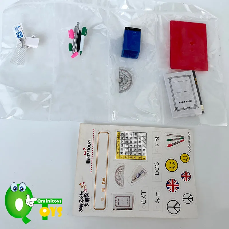 Rare 2006 Re-Ment Student Stationery Full Set of 10 pcs (Without boxes) <Free Shipping>
