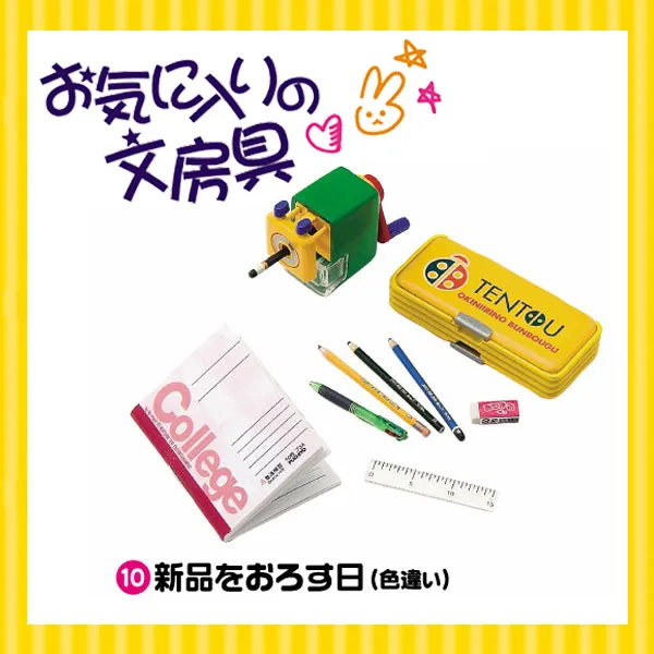 Rare 2006 Re-Ment Student Stationery Full Set of 10 pcs (Without boxes) <Free Shipping>
