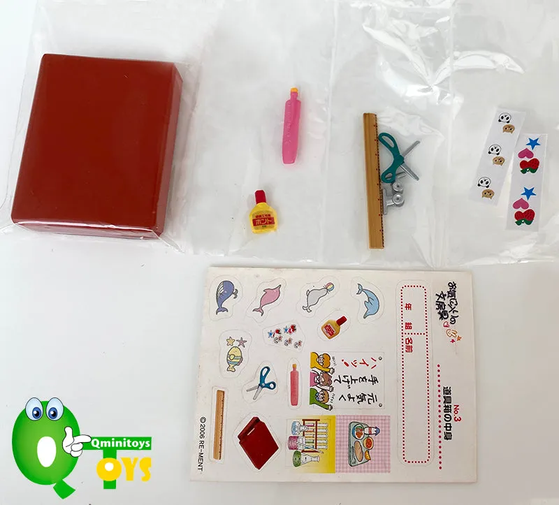Rare 2006 Re-Ment Student Stationery Full Set of 10 pcs (Without boxes) <Free Shipping>