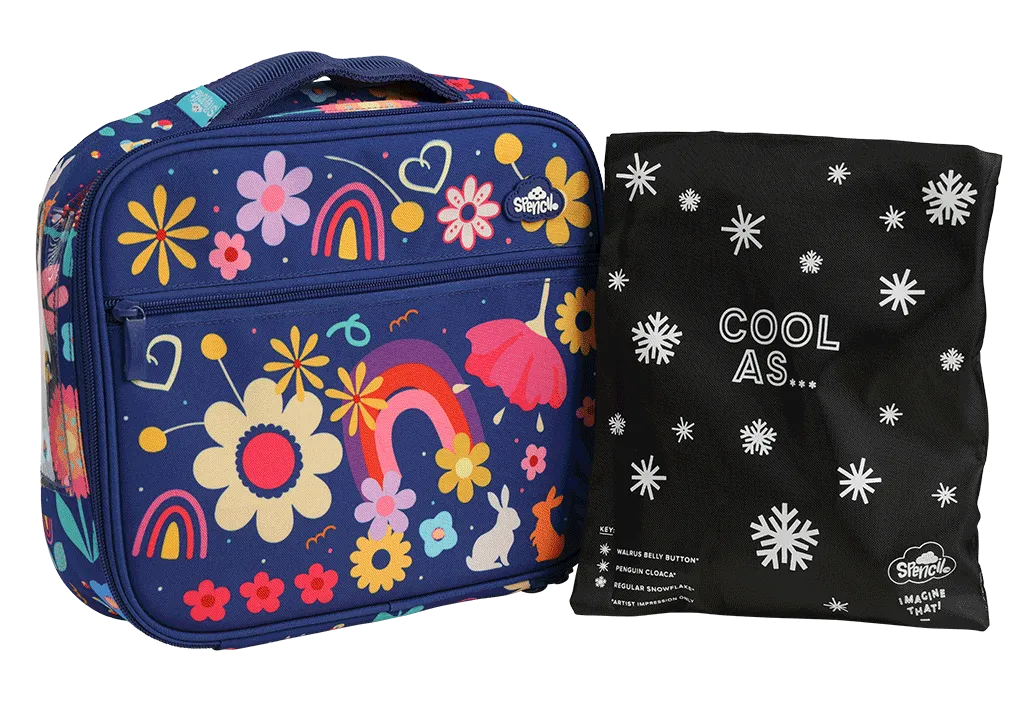 Spencil Insulated Lunch Bag with Chill Pack - Flower Power